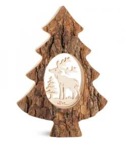 Sapin En Bois Avec Cerf Cisele, 18,5 Cm<Waldfabrik, photophore en bois et étoile sapin de Noël Best