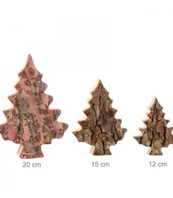 Sapin En Bois Déco En Ecorce 12 Cm<Waldfabrik, photophore en bois et étoile sapin de Noël Clearance