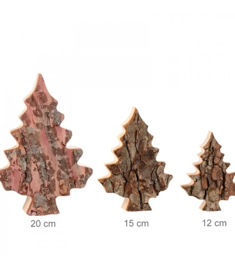 Sapin En Bois Déco En Ecorce 12 Cm<Waldfabrik, photophore en bois et étoile sapin de Noël Clearance