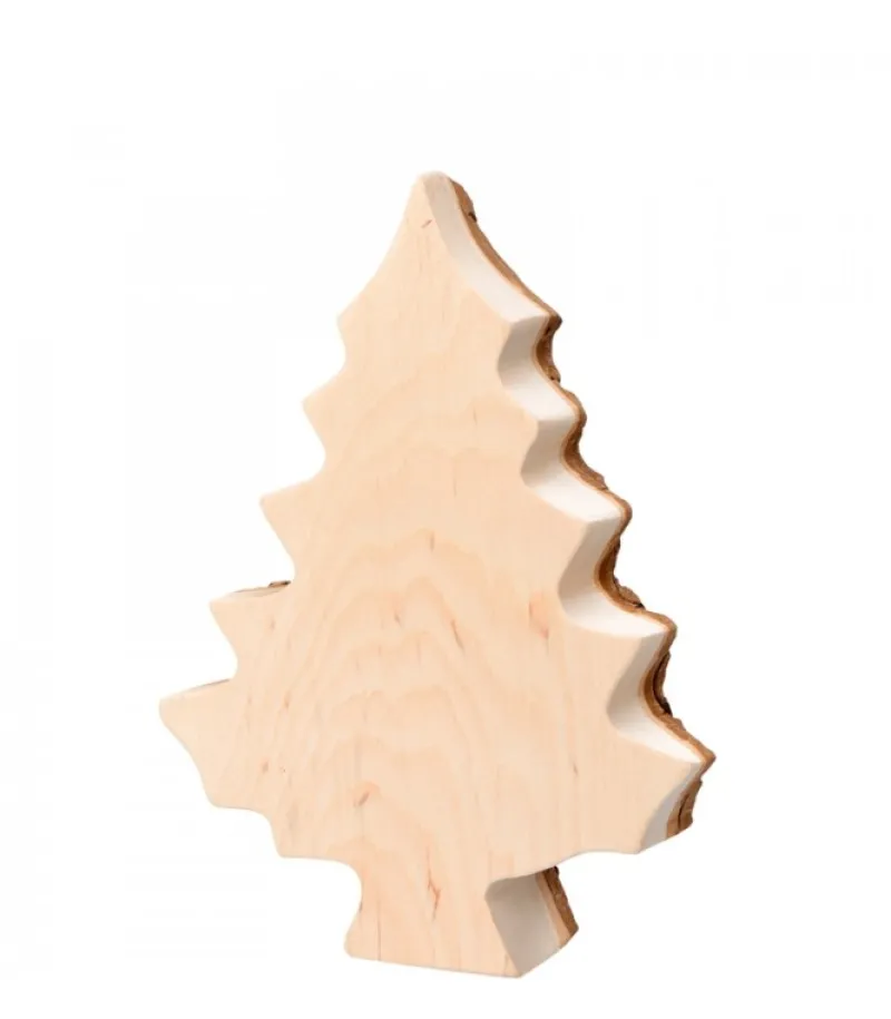 Sapin En Bois Déco En Ecorce 15 Cm<Waldfabrik, photophore en bois et étoile sapin de Noël Fashion
