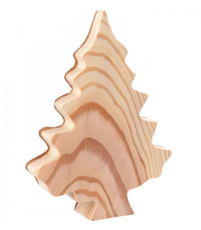 Sapin En Bois Déco En Ecorce 20 Cm<Waldfabrik, photophore en bois et étoile sapin de Noël Cheap