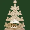 Sapin Lumineux Led En Bois Avec Crèche De Noël Et Personnages Ciceles<Ratags, décos de Noël lumineuses en bois Outlet
