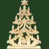 Sapin Lumineux Led En Bois Avec Crèche De Noël<Ratags, décos de Noël lumineuses en bois Clearance