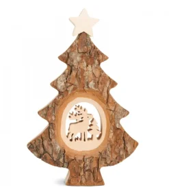 Sapin Noël En Bois Avec Cerf Cisele, 18 Cm<Waldfabrik, photophore en bois et étoile sapin de Noël Cheap
