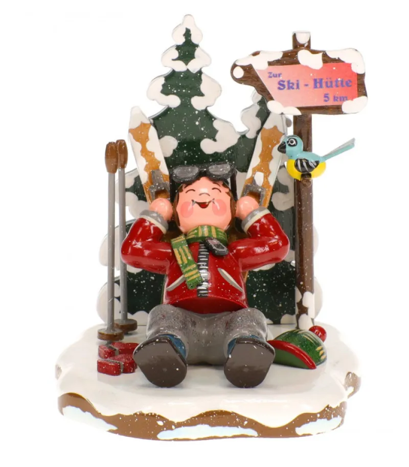 Skieur Au Repos - Village De Noël Miniature<Hubrig, figurines pour enfant Cheap
