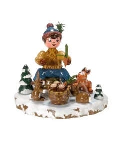 Village De Noël Miniature, Garcon Et Petits Animaux<Hubrig, figurines pour enfant Outlet