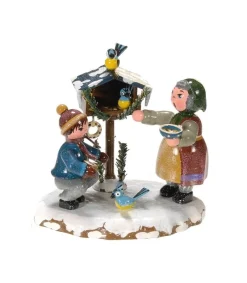 Village De Noël Miniature, Grand-Mere Et Oiseaux<Hubrig, figurines pour enfant Fashion
