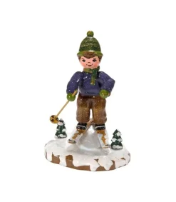 Village De Noël Miniature, Garcon A Ski<Hubrig, figurines pour enfant Best Sale