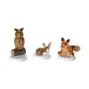 Village De Noël Miniature, Renard Chouette Et Lapin<Hubrig, figurines pour enfant Hot